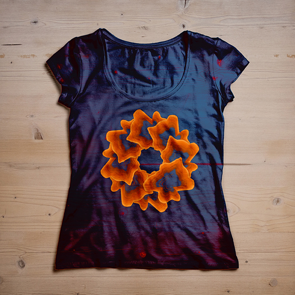 Koszulka z serii orient fiolet i żar